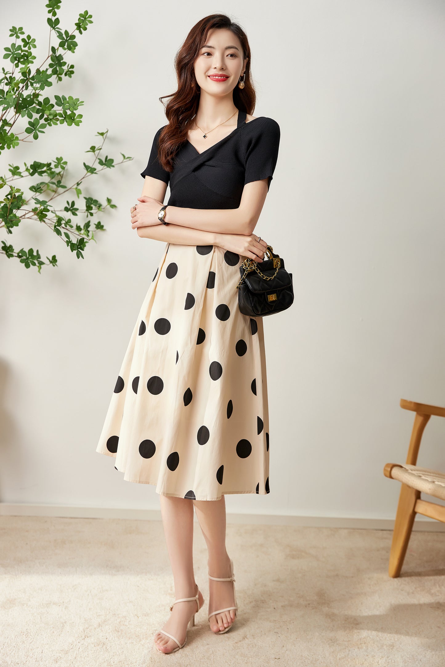 Eniko polkadot skirt