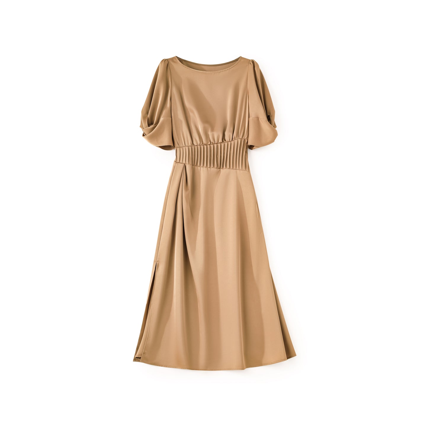 Ava wrapped sleeve dress with gathered elastic waist