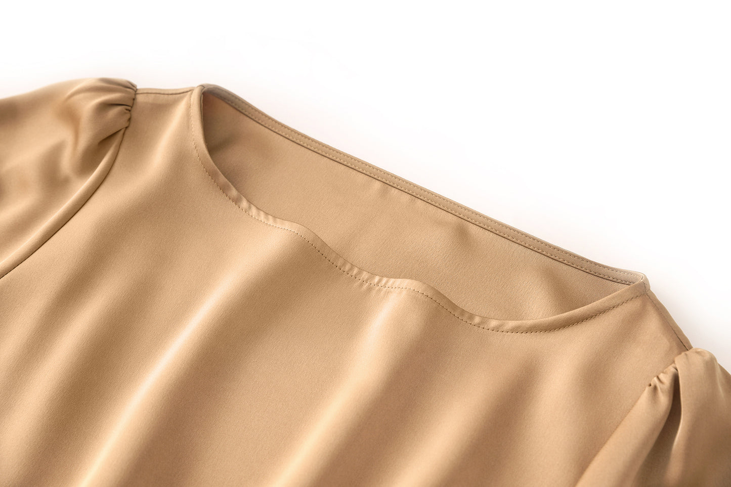 Ava wrapped sleeve dress with gathered elastic waist