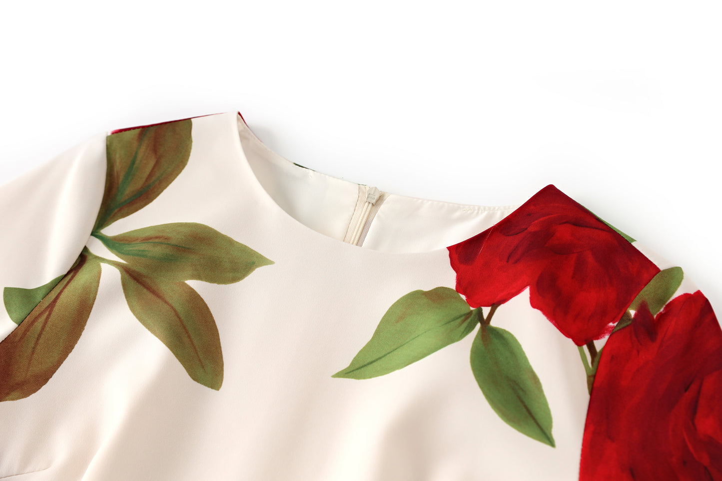 Gisele satin printed floral dress