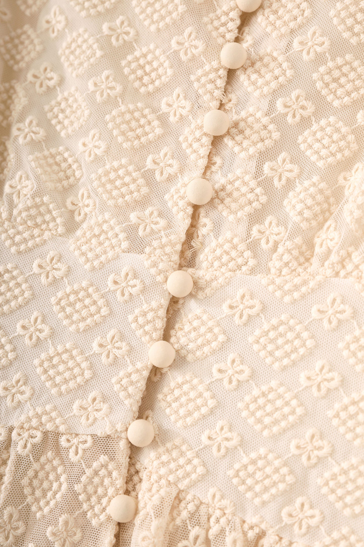 Elin embroidery mesh midi dress