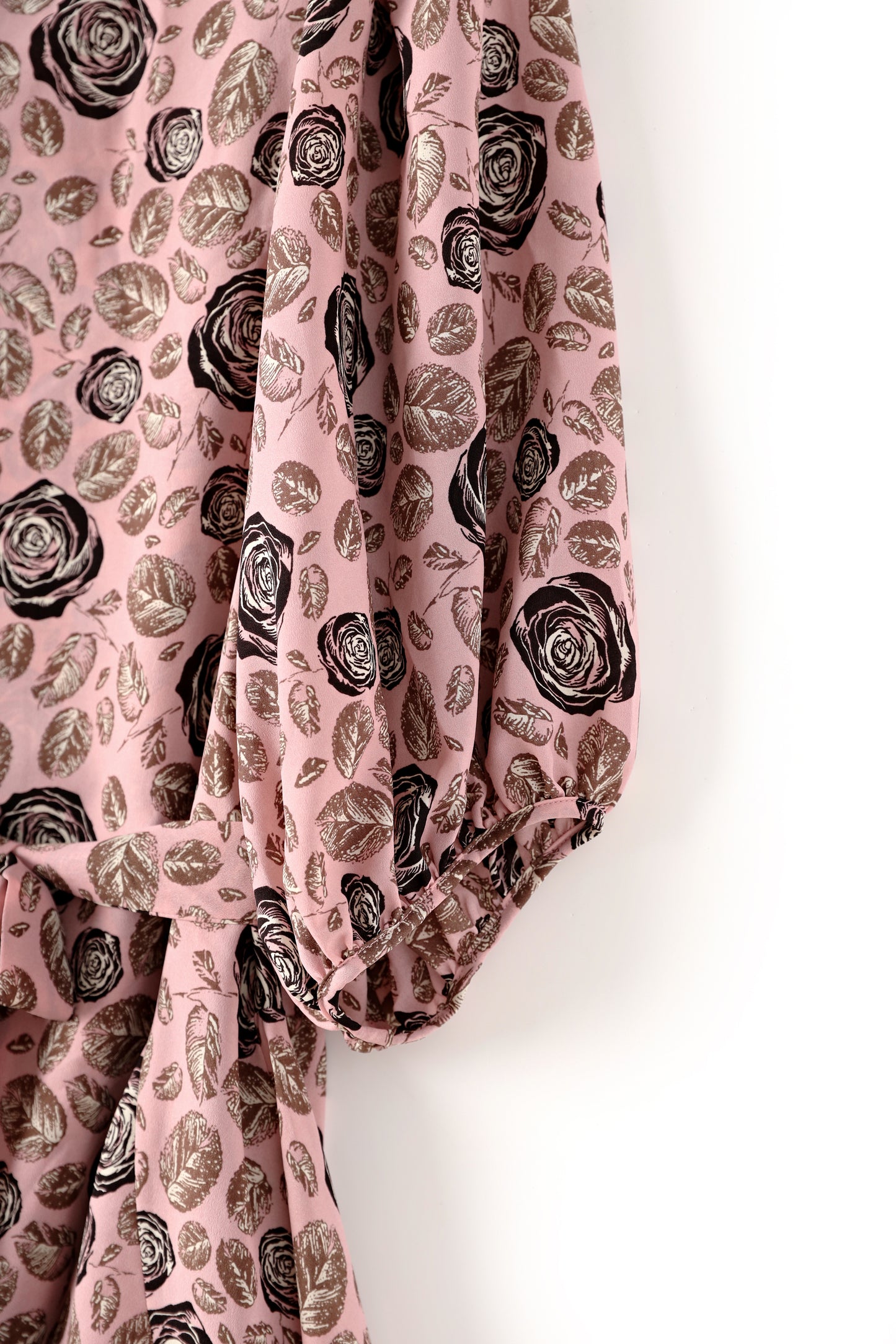 Imilia chiffon sash tie floral flare dress