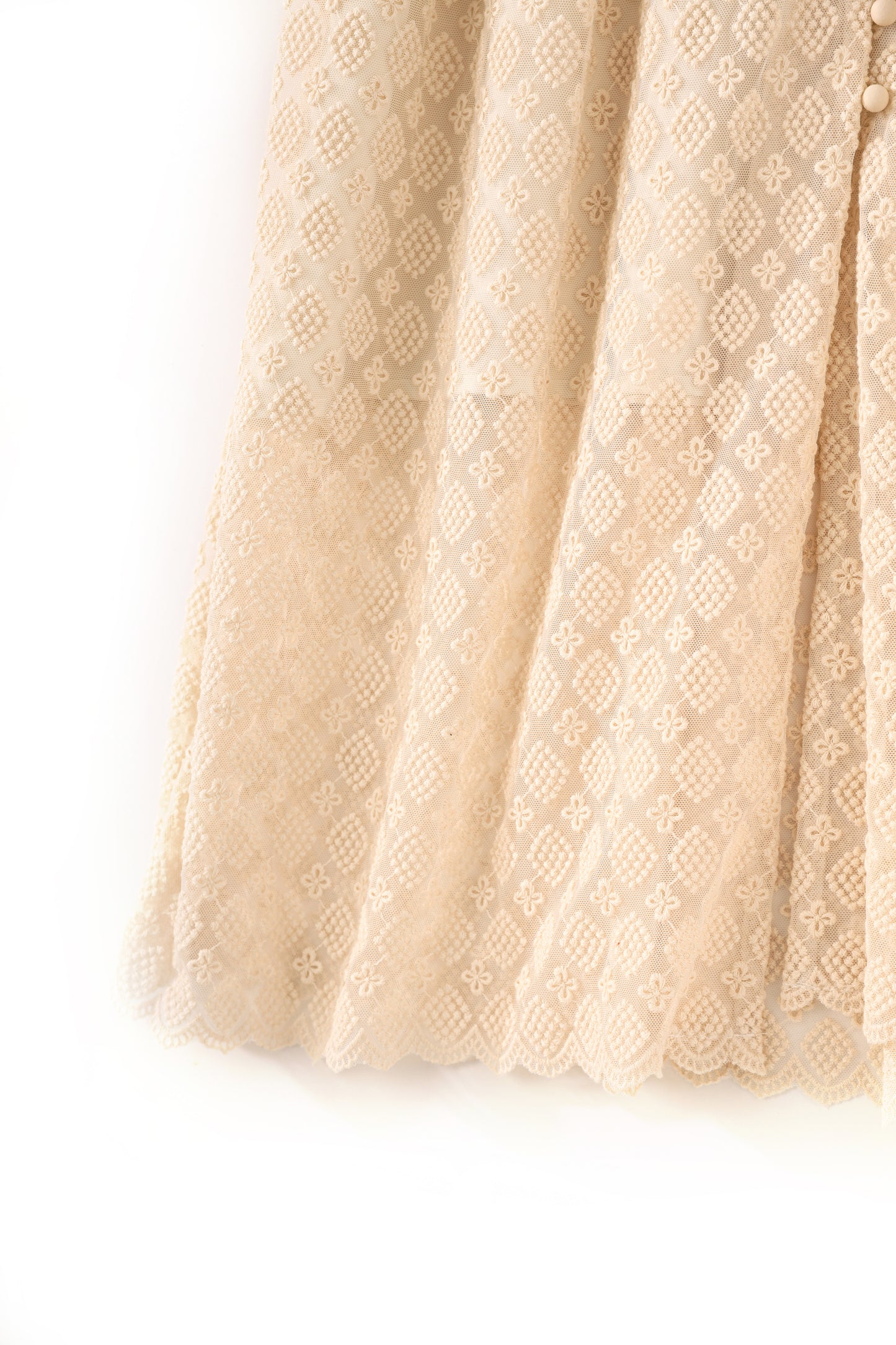 Elin embroidery mesh midi dress