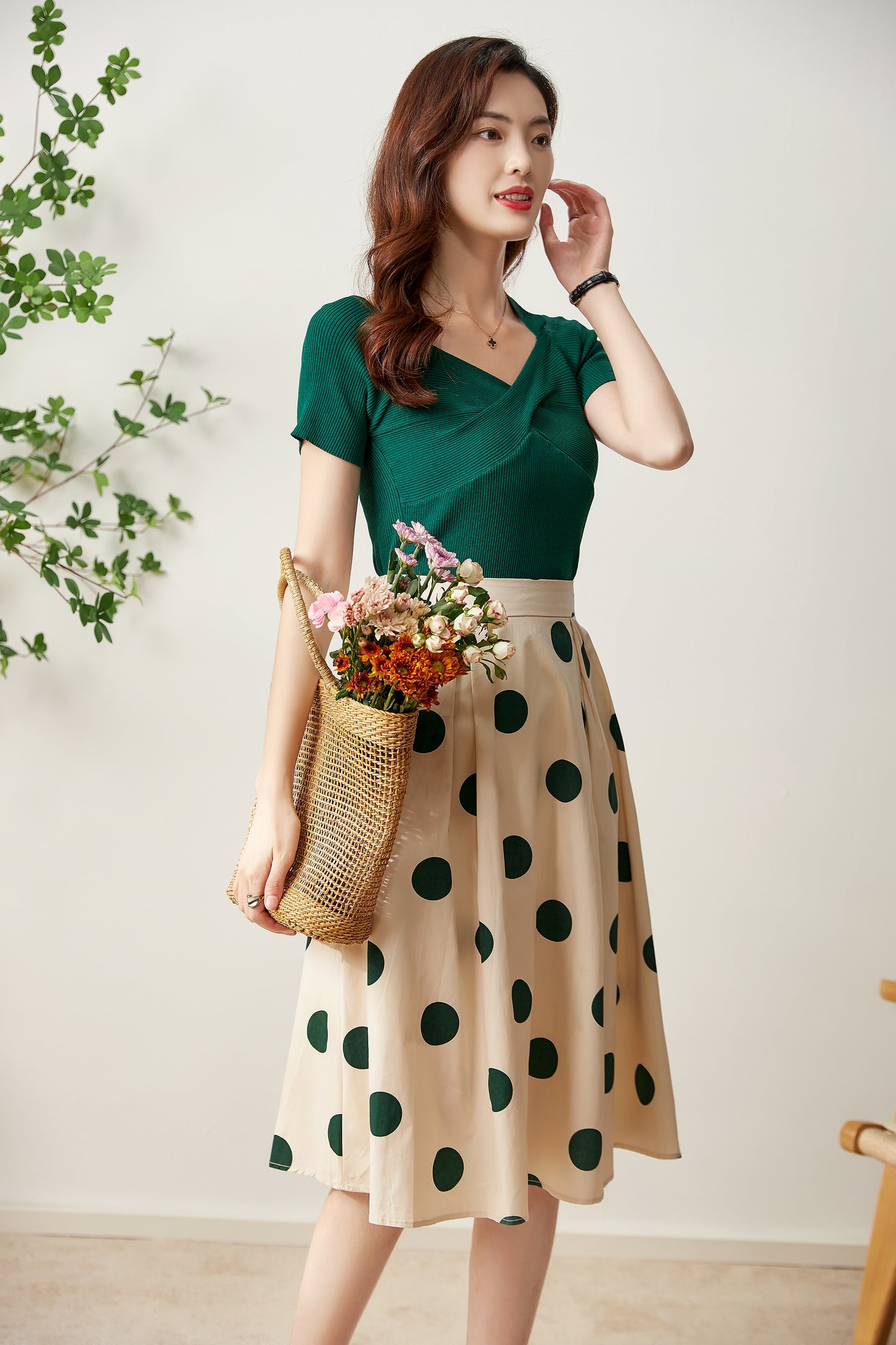 Eniko polkadot skirt