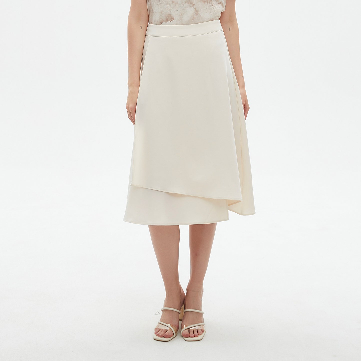 Solene A line flare overlap skirt