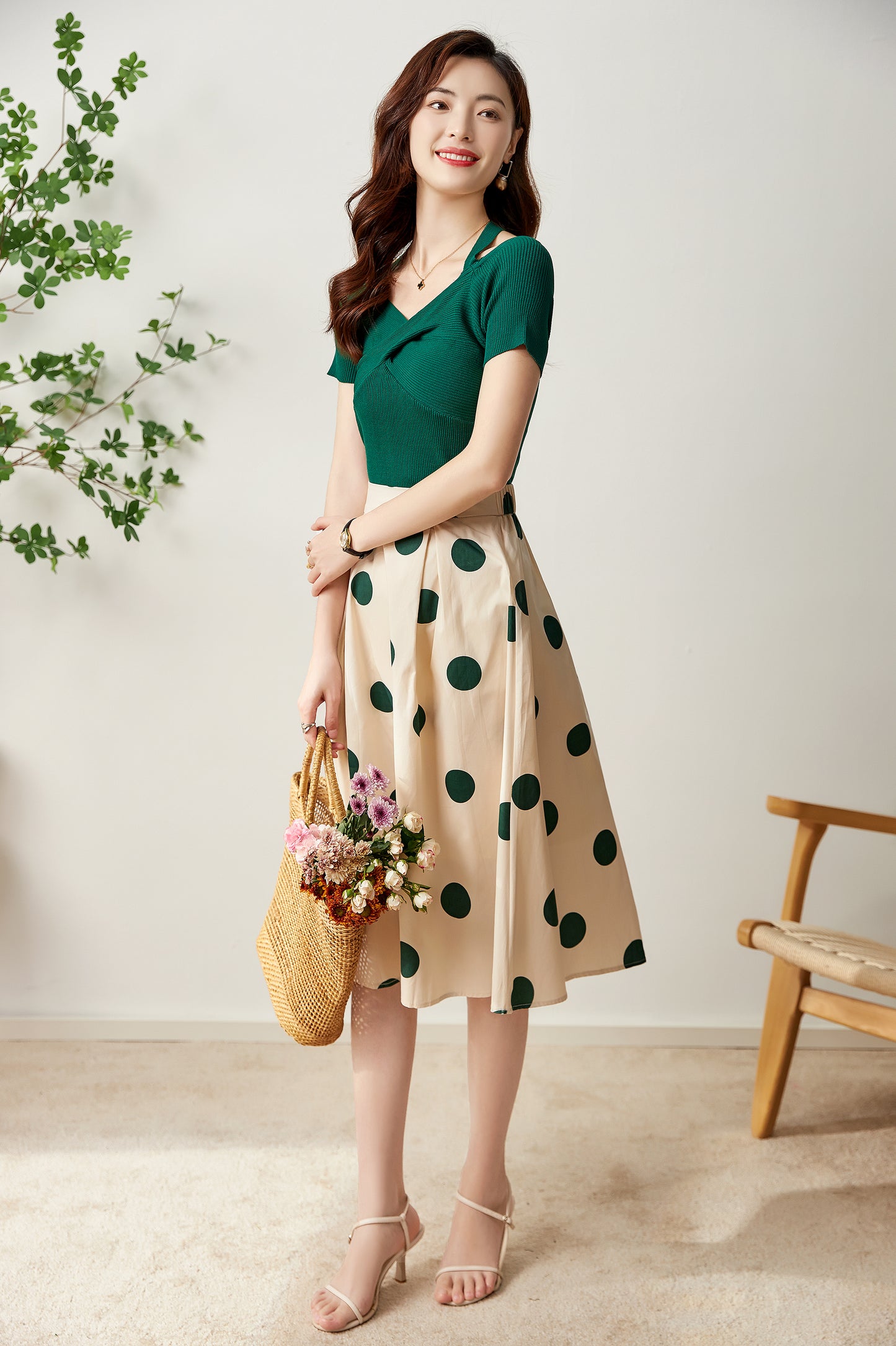 Eniko polkadot skirt