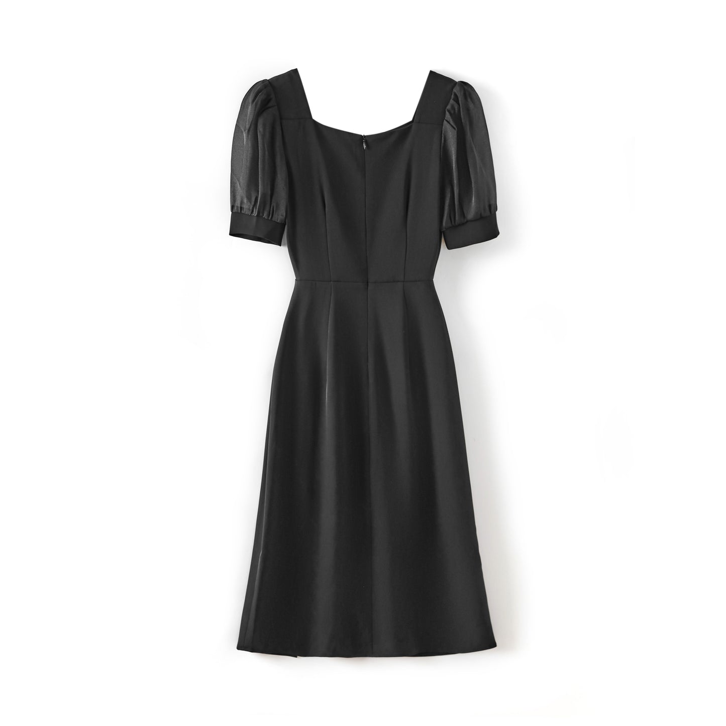 Mallory chiffon puff sleeve tulip dress