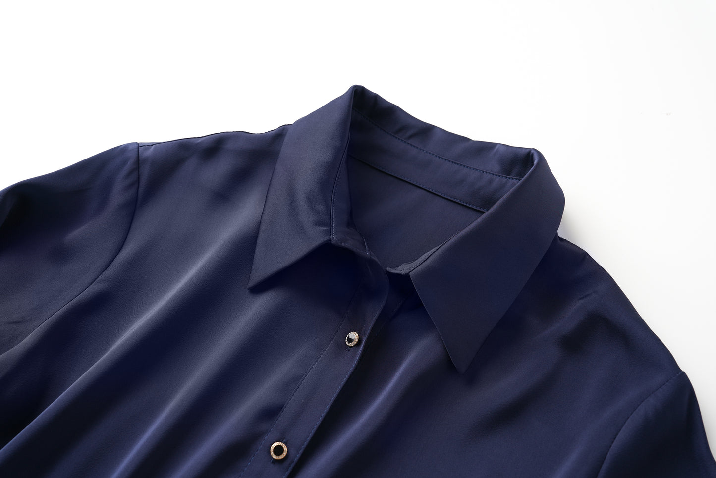 Mia button down collar shirt dress with elastic waist