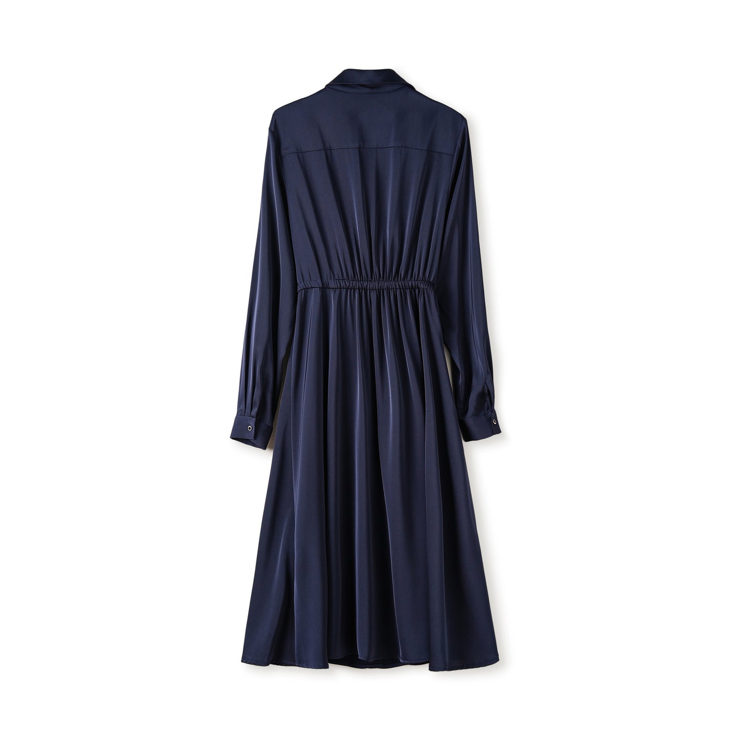 Mia button down collar shirt dress with elastic waist