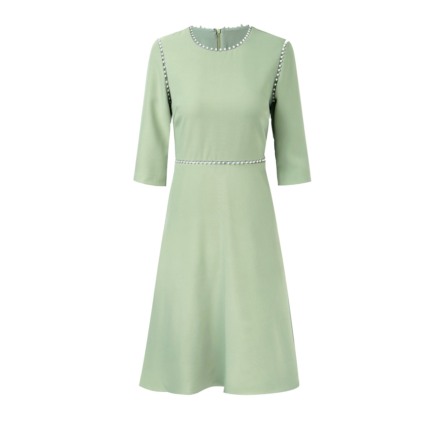 Nusa pearl laced hemp dress