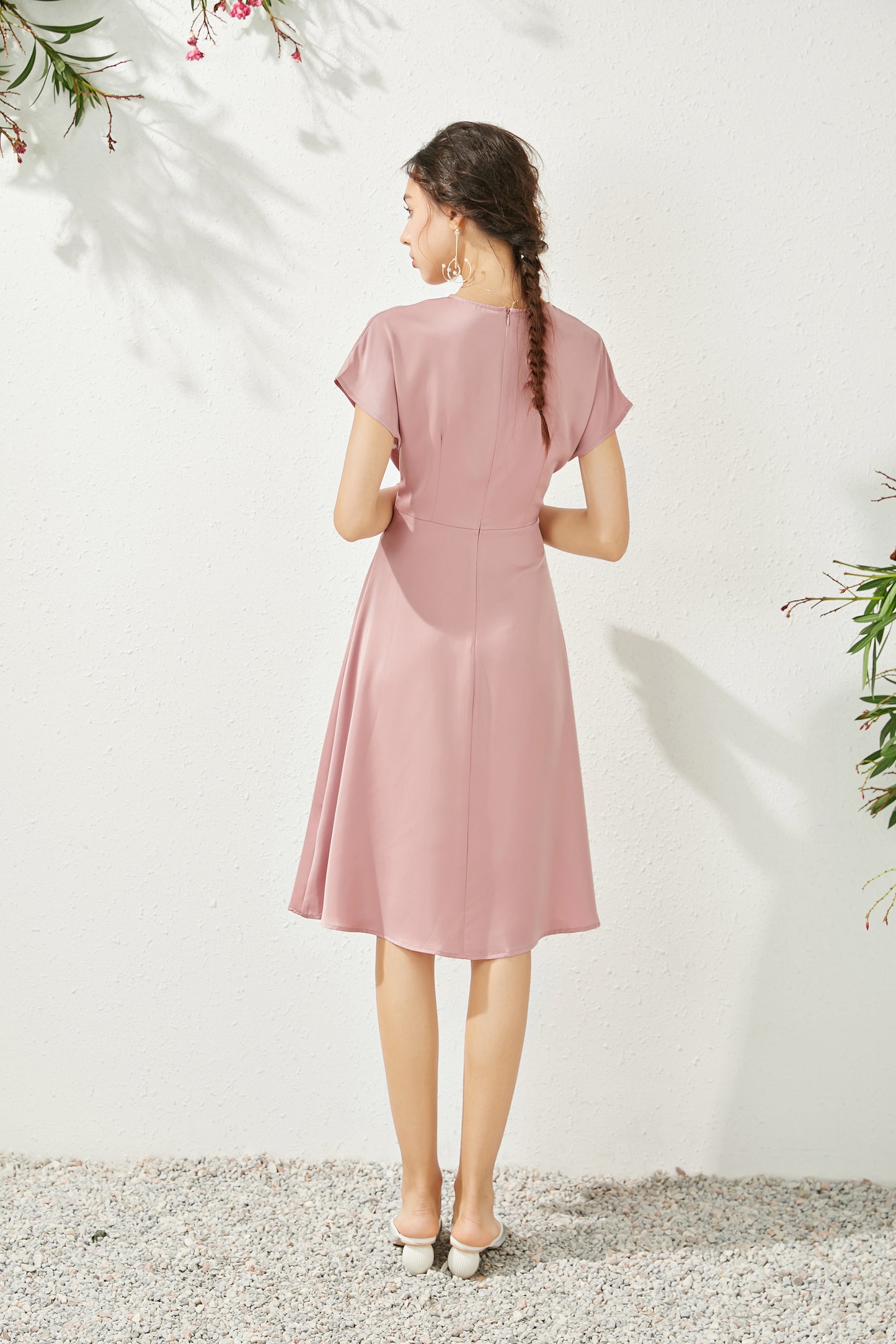 Celia knot front midi dress