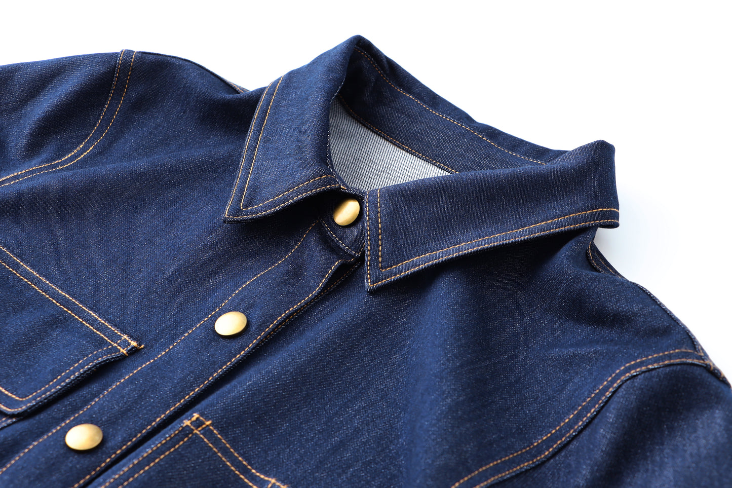 Oline denim dress with collar and pockets