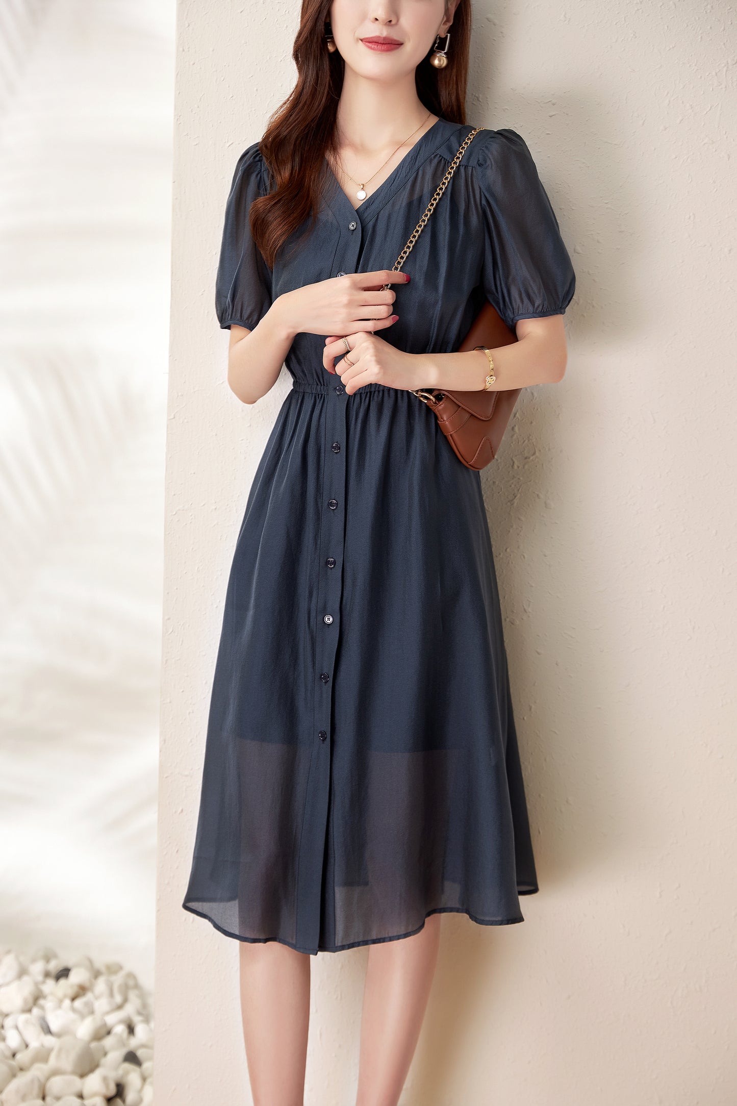 Aretha 2 piece elastic waist dress with inner strap dress