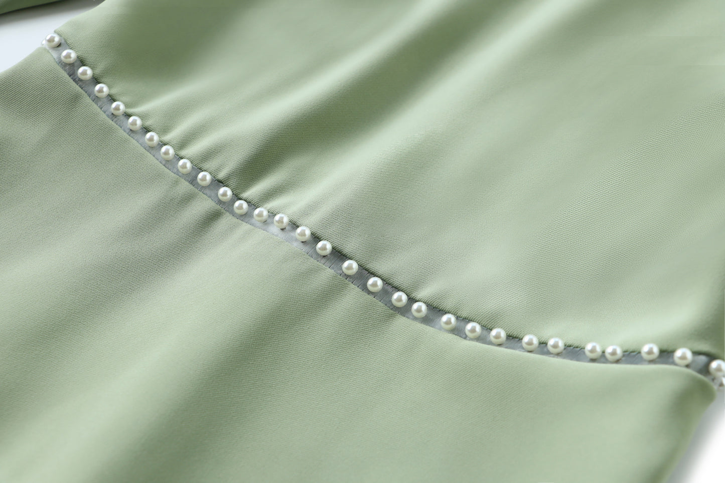 Nusa pearl laced hemp dress