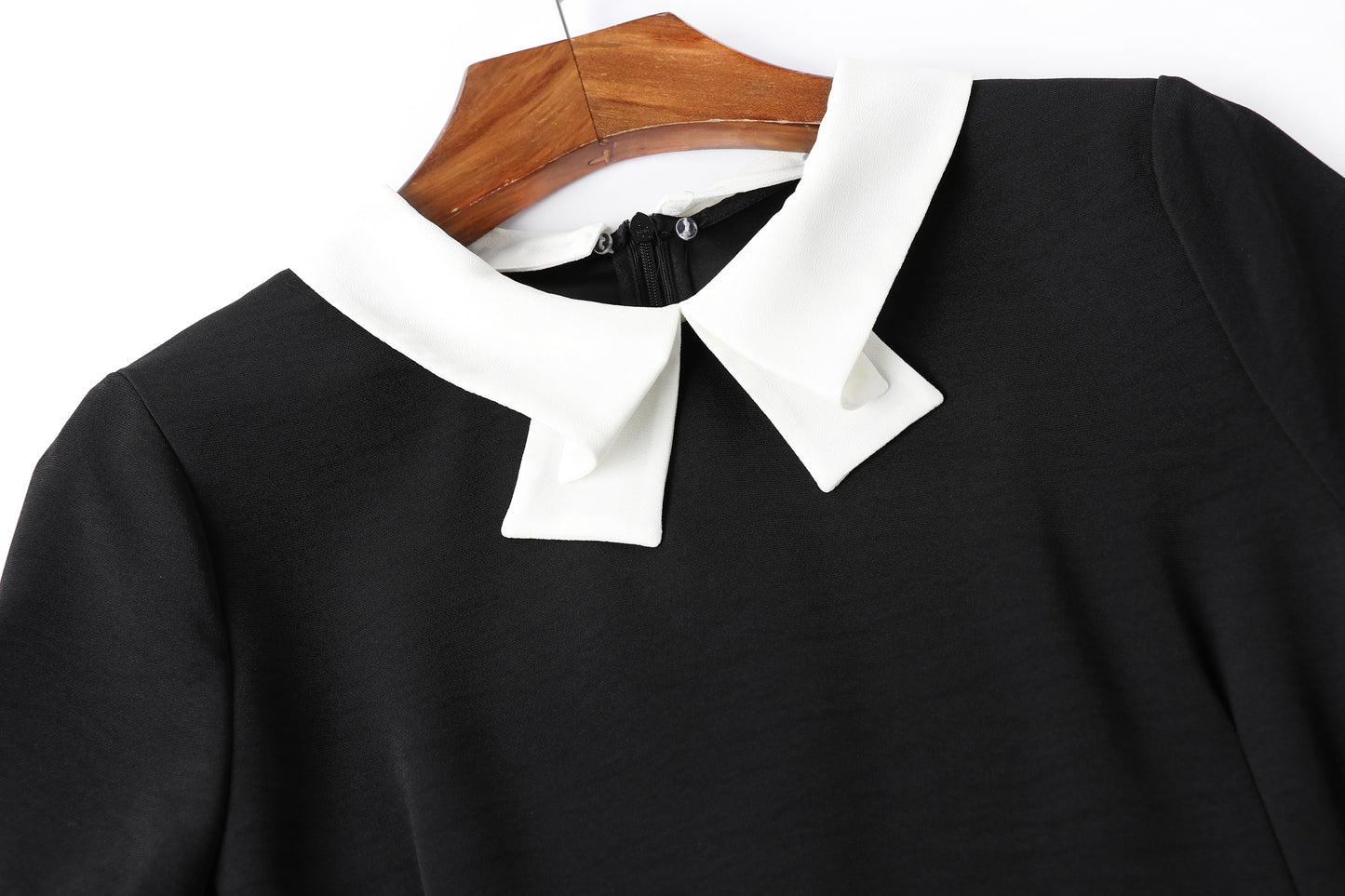 Cora ribbon contrast collar mini dress