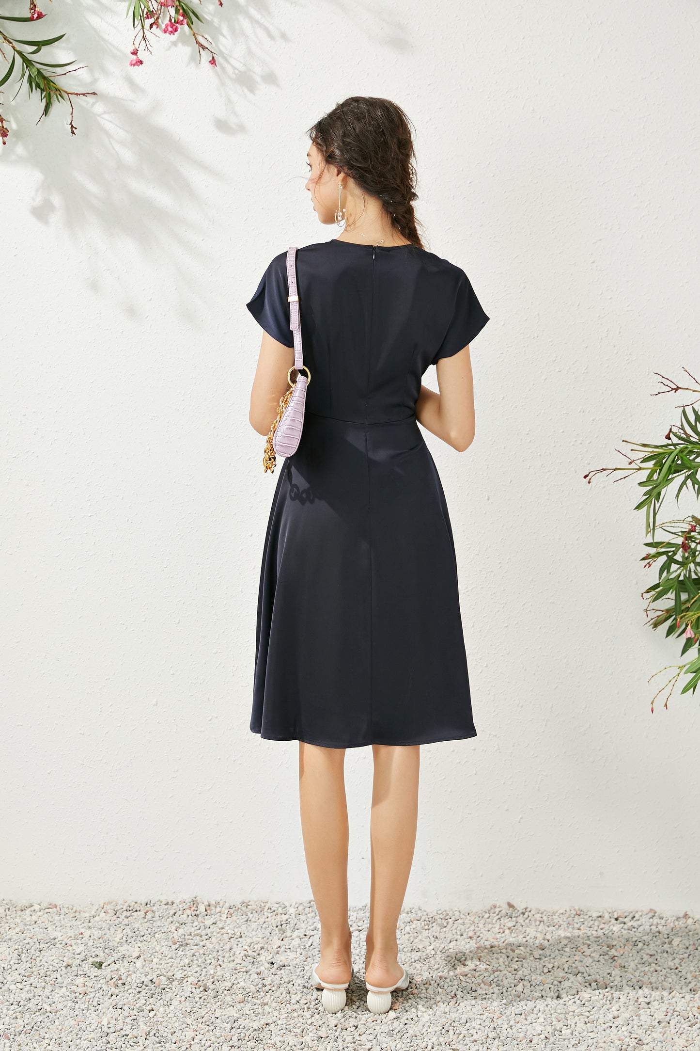 Celia knot front midi dress