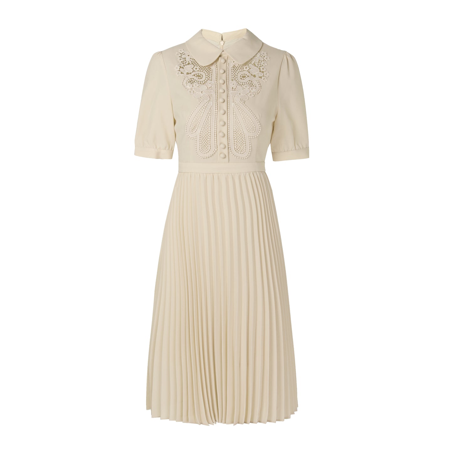 Orla floral applique pleated dress