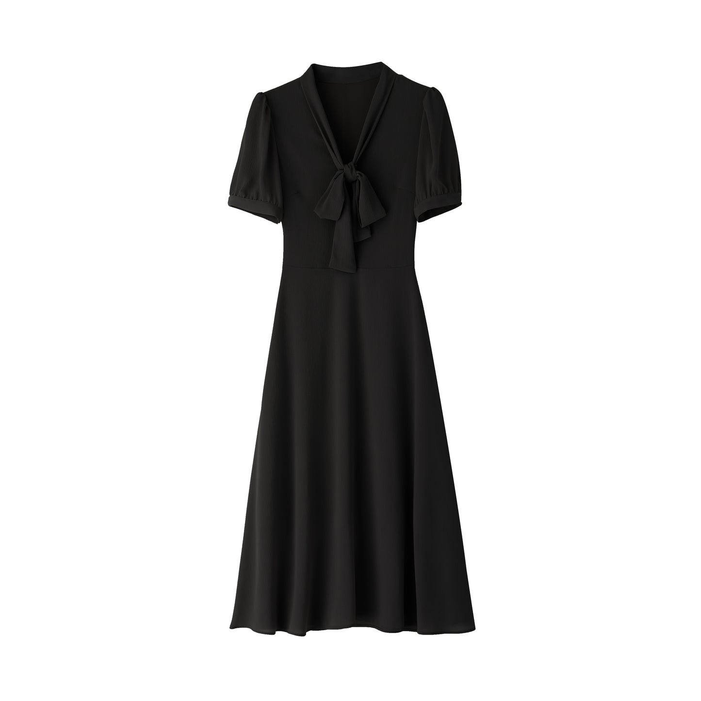Ebba front ribbon crepe dress