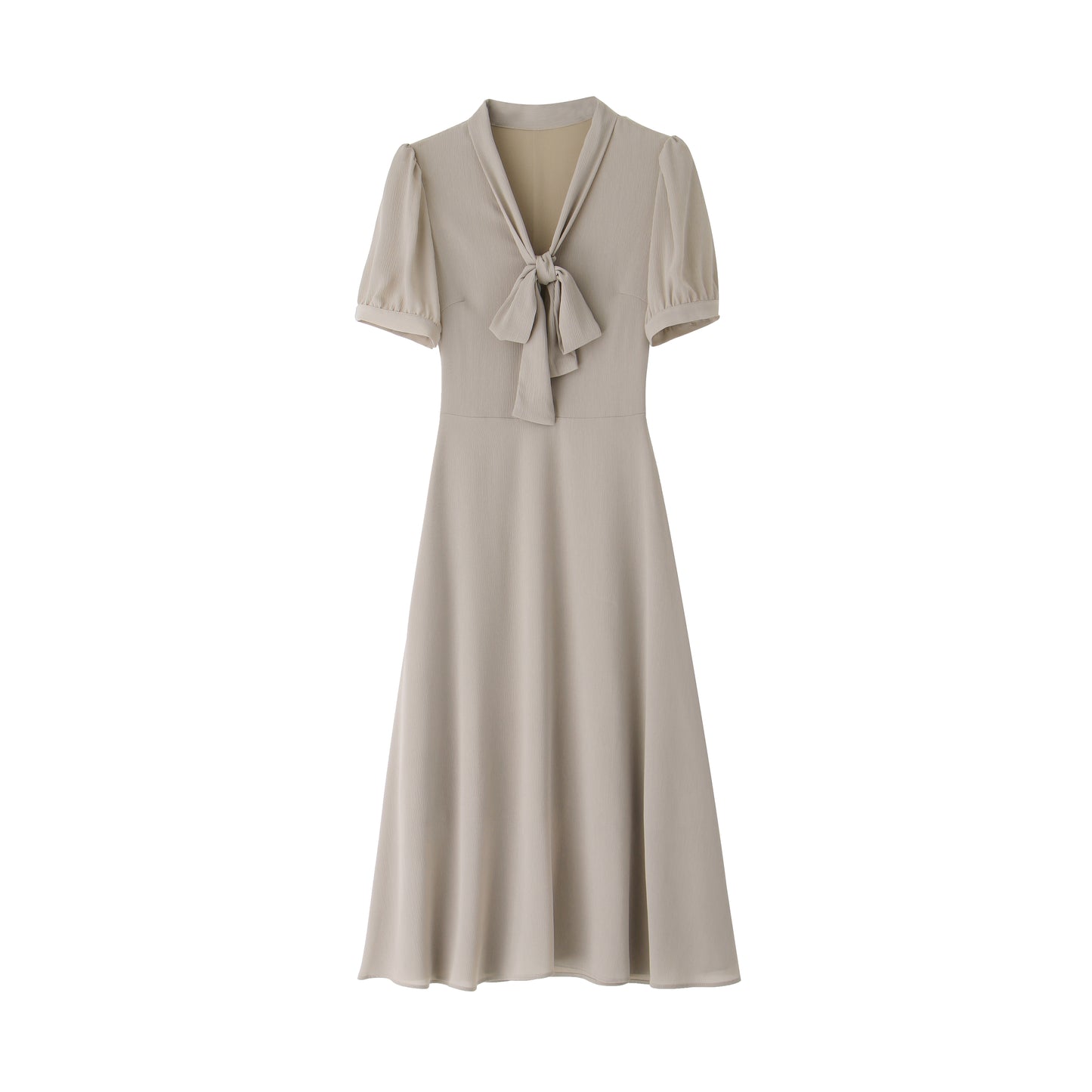 Ebba front ribbon crepe dress