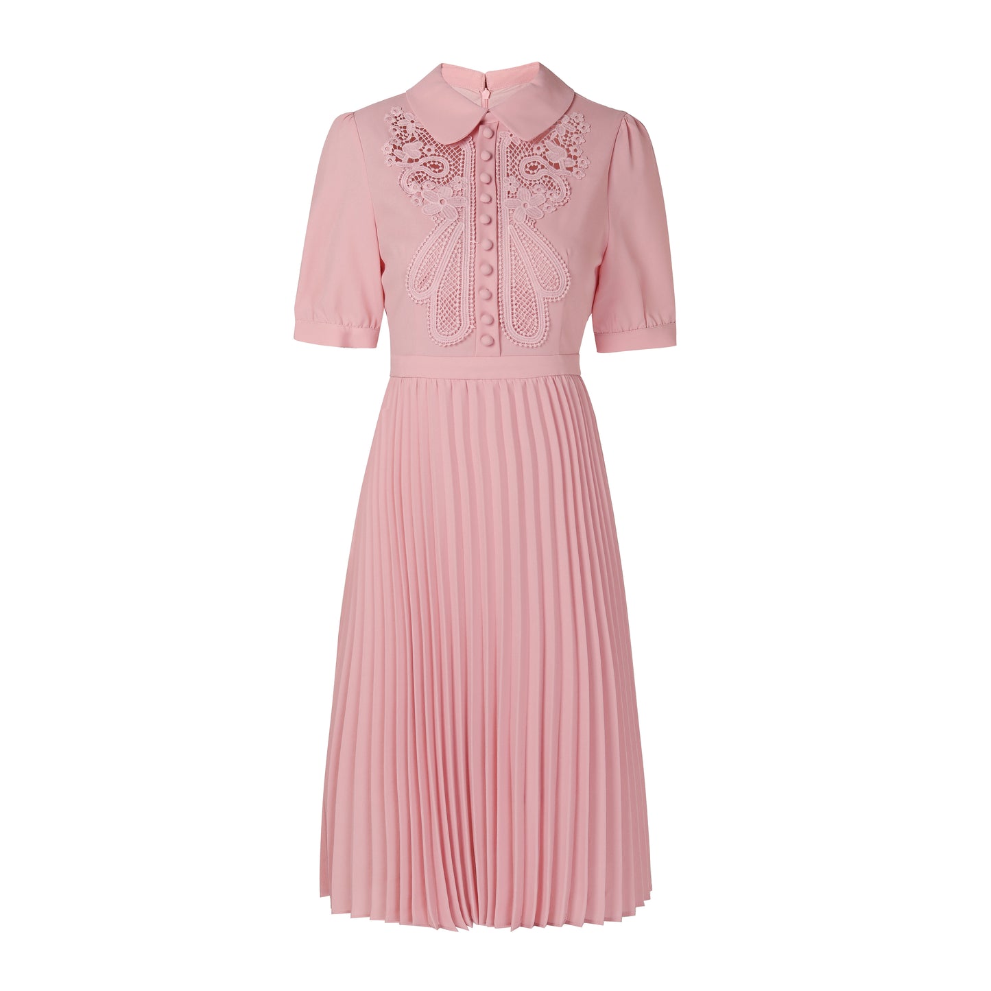 Orla floral applique pleated dress