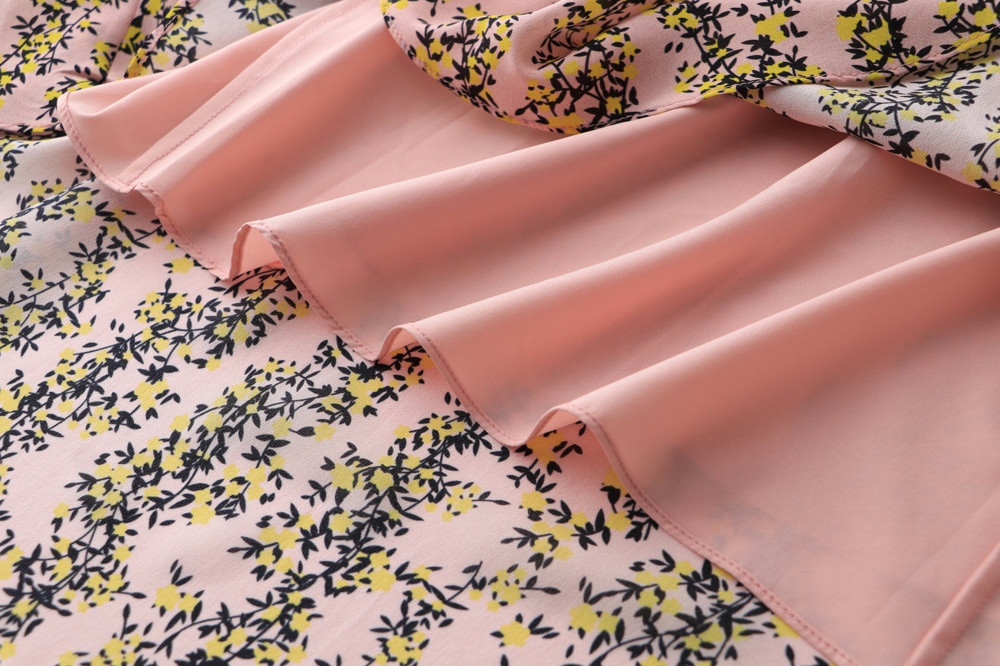 Collette pure silk printed floral dress with elastic waist