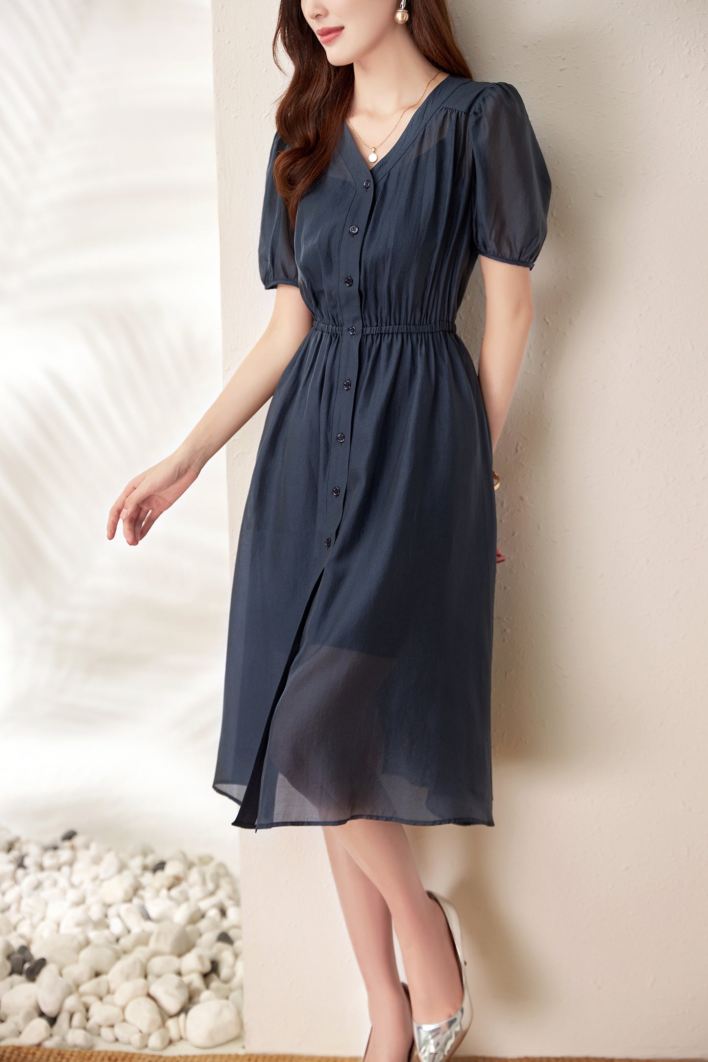 Aretha 2 piece elastic waist dress with inner strap dress