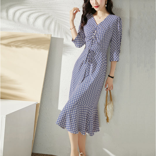 Alessia V neck mermaid dress