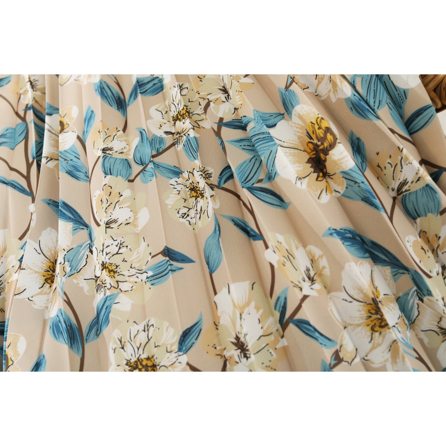 Cinzia Pleated floral skirt