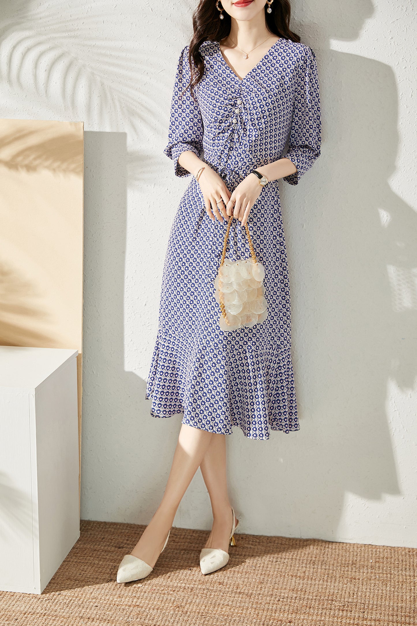 Alessia V neck mermaid dress