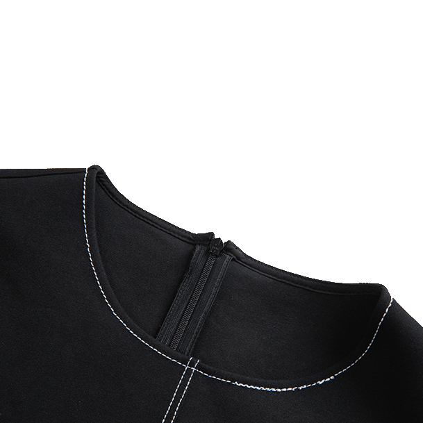 Nuria cotton A-line dress with detachable waist belt
