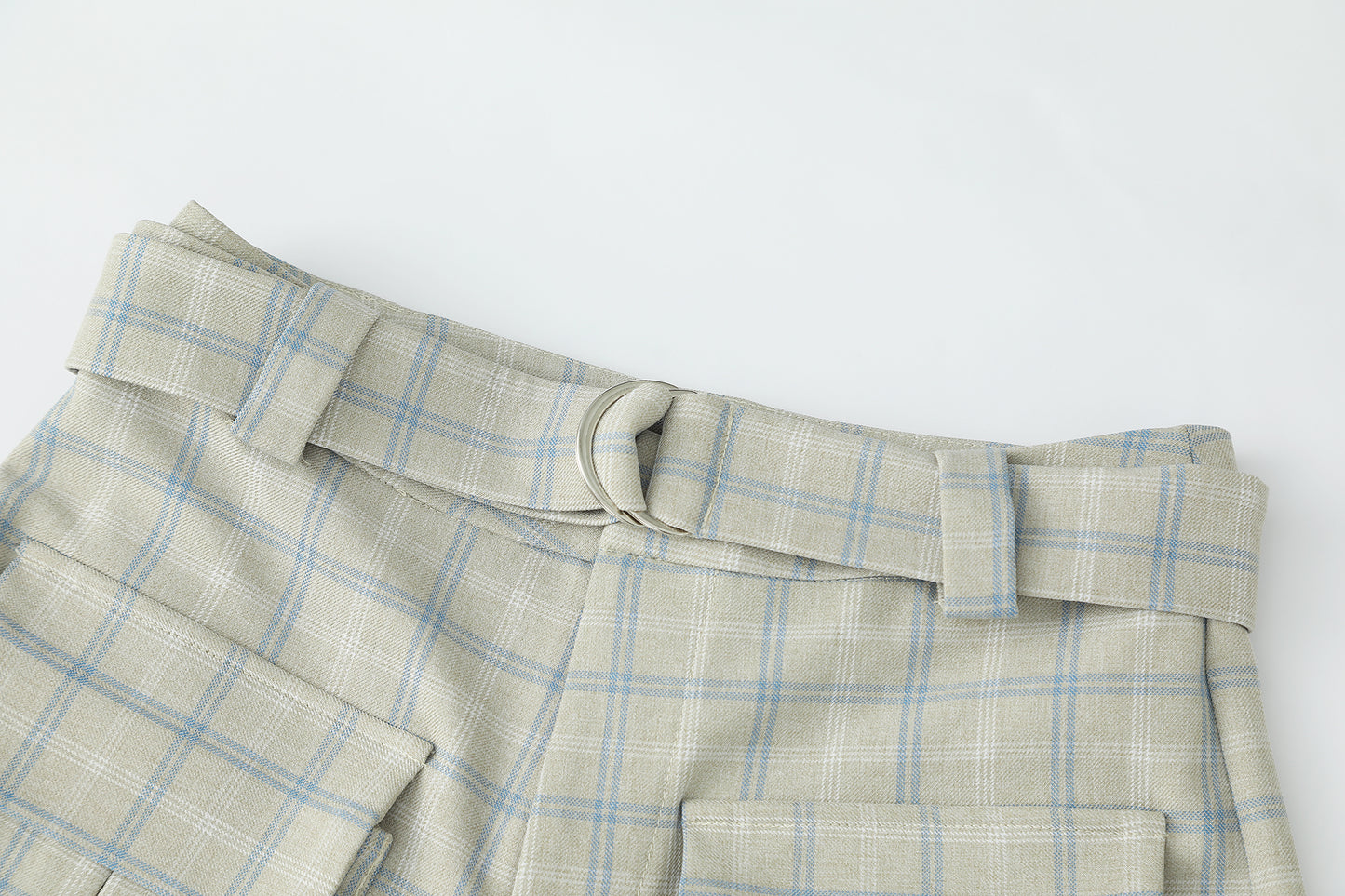 Willa checkered belt shorts