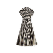 Load image into Gallery viewer, Freja gingham front button belt dress
