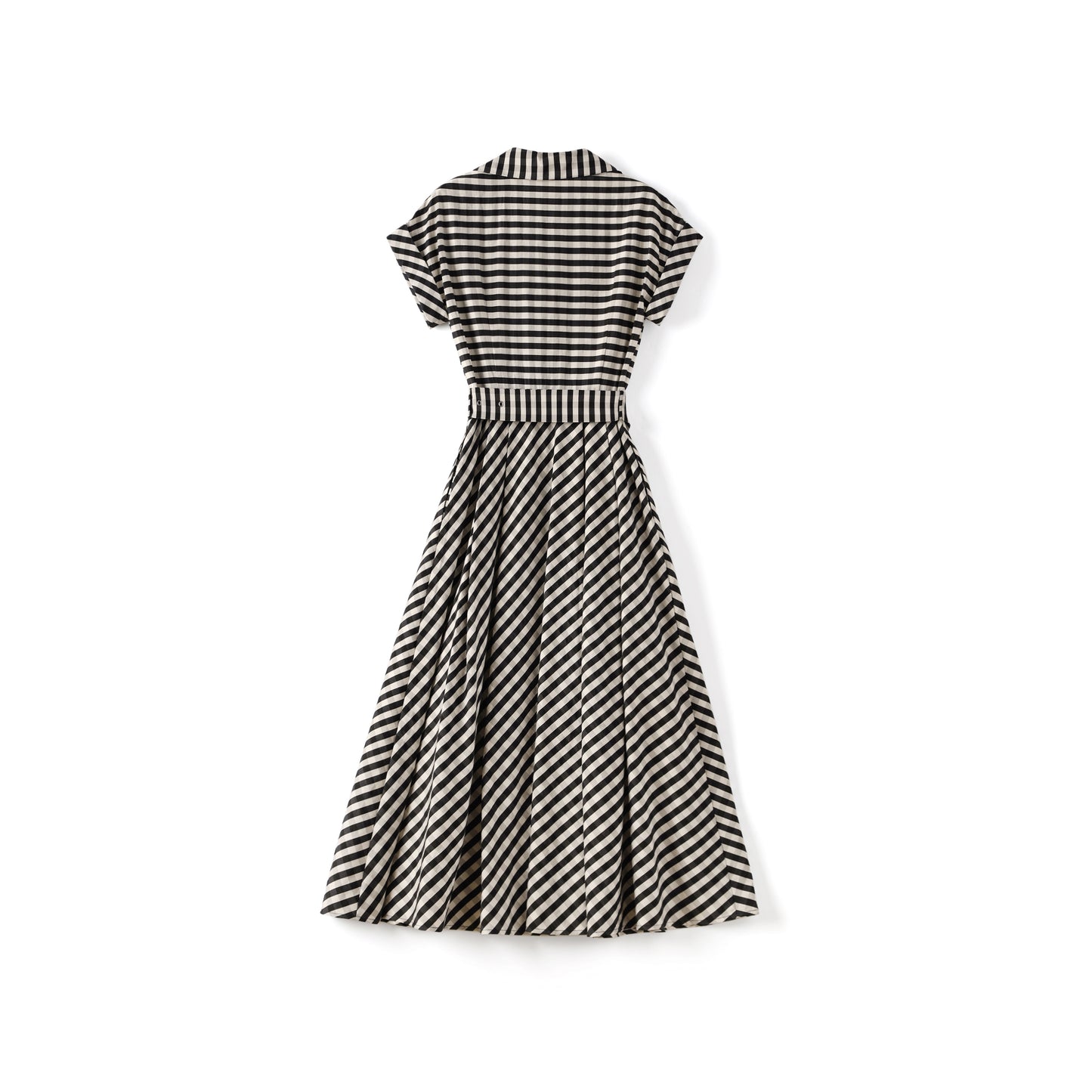 Freja gingham front button belt dress