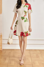 Load image into Gallery viewer, Gisele satin printed floral dress
