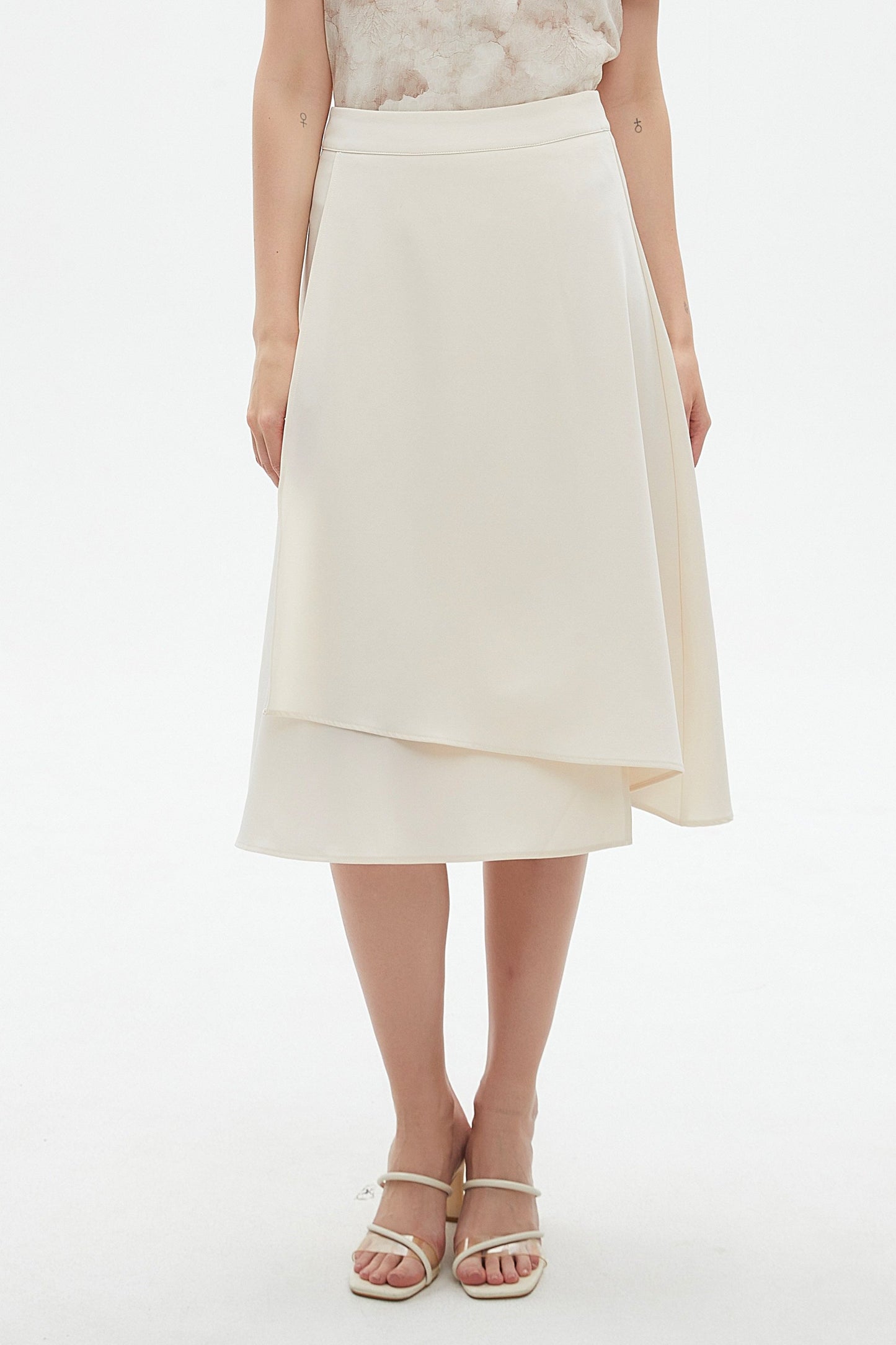 Solene A line flare overlap skirt