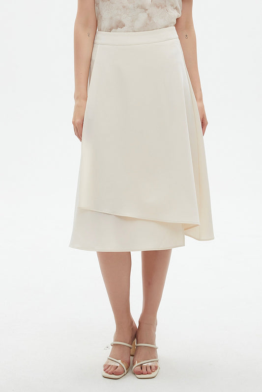 Solene A line flare overlap skirt