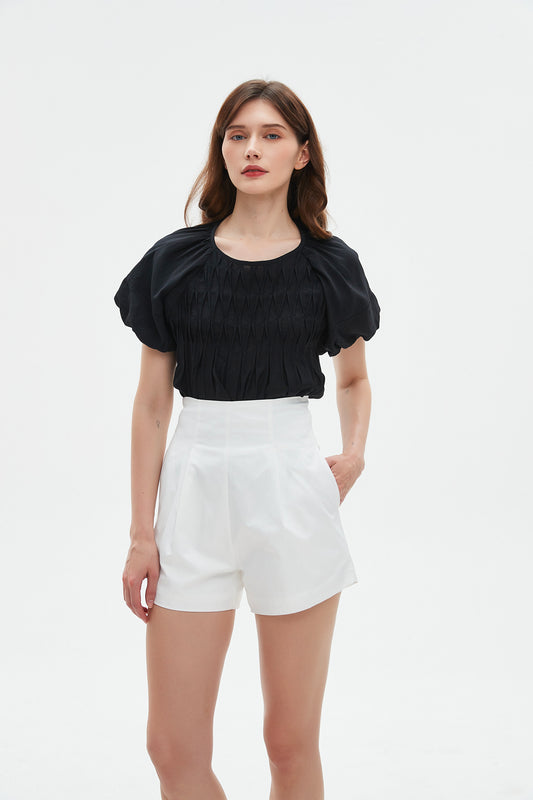 Tyla A line shorts with pocket and elastic waist