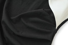 Load image into Gallery viewer, Bronya sleeve wrap front knot linen dress with side gathered waist
