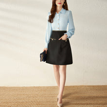 Load image into Gallery viewer, Bodil pseudo 2 piece frill collar shirt with skirt
