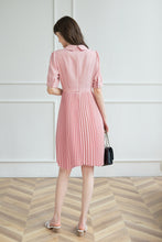 Load image into Gallery viewer, Orla floral applique pleated dress
