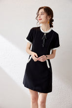 Load image into Gallery viewer, Alma high ruffle contrast collar dress
