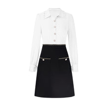 Load image into Gallery viewer, Bodil pseudo 2 piece frill collar shirt with skirt
