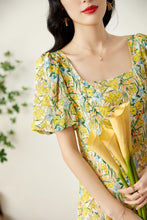 Load image into Gallery viewer, Nera pure silk floral dress
