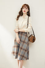 Load image into Gallery viewer, Brielle 2 piece tartan skirt with long sleeve shirt
