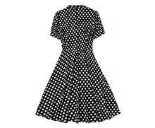 Load image into Gallery viewer, Noa polkadot front ribbon linen yarn dress
