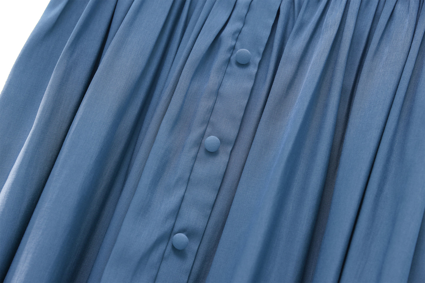 Fenna button down ruffle sleeve midi dress with gathered detail