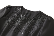 Load image into Gallery viewer, Chiara crystal beaded silk dress
