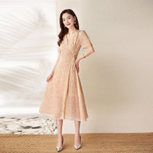 Load image into Gallery viewer, Brisa side knot printed georgette dress
