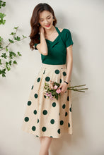 Load image into Gallery viewer, Eniko knit top with polkadot skirt
