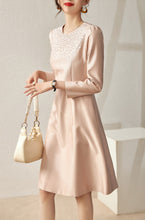 Load image into Gallery viewer, Chiara crystal beaded silk dress
